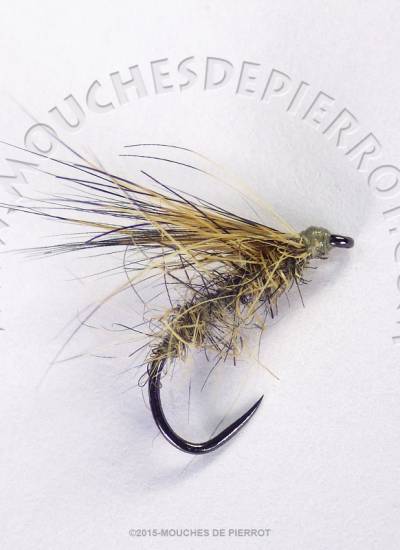 mouche oreille de lièvre naturel / baetis rhodani/mouche de peche/peche a la mouche/mouches de pierrot